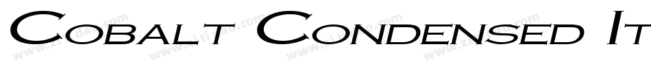 Cobalt Condensed Italic字体转换